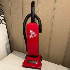 Vintage Dirt Devil Junior Upright Toy Vacuum with Hose Working Sounds Red